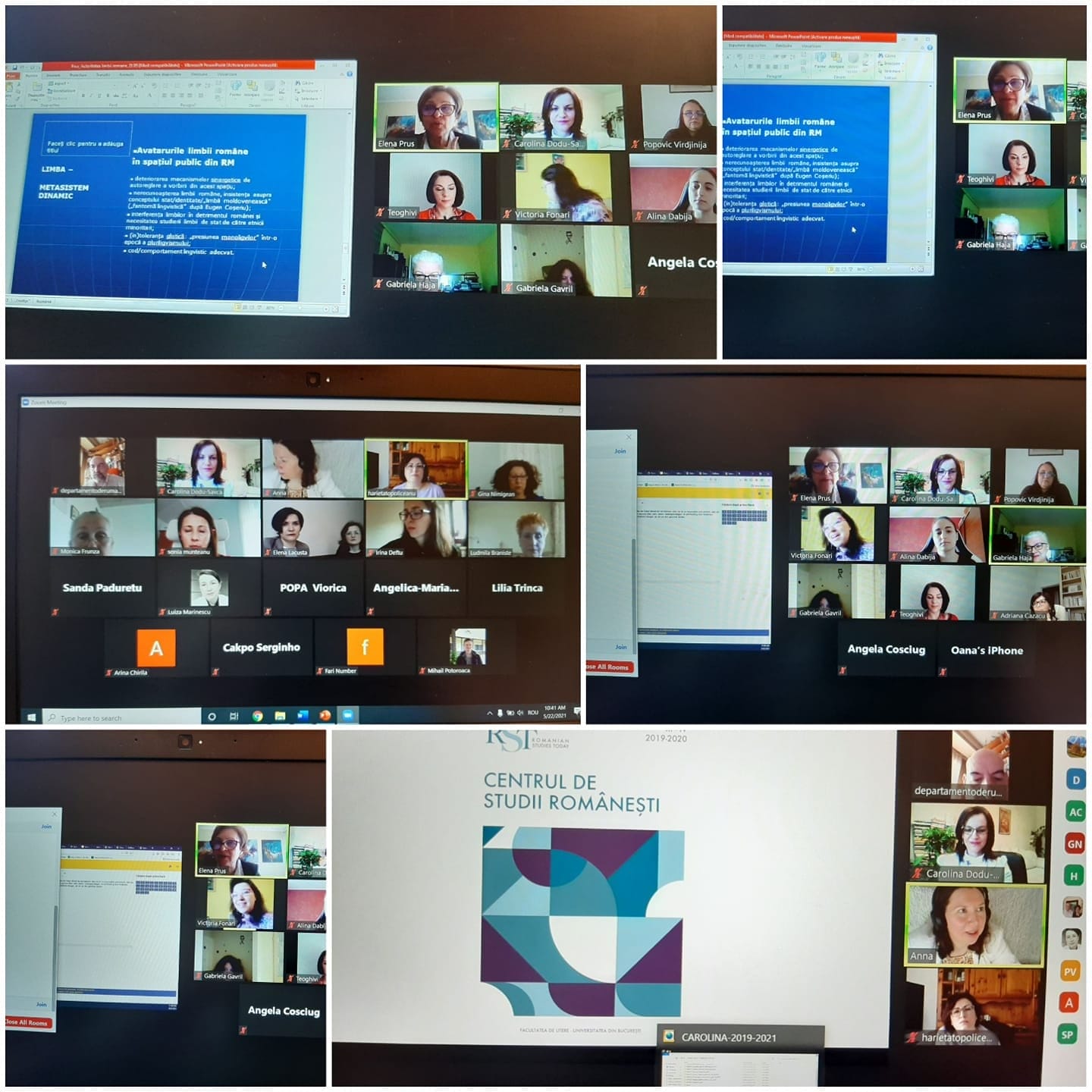 Studenții și profesorii de la Facultatea de Litere ULIM, la SIMPOZIONUL INTERNAȚIONAL „Zilelele Limbii Române” (două zile, opt țări, 13 orașe) 21-22 mai, 2021